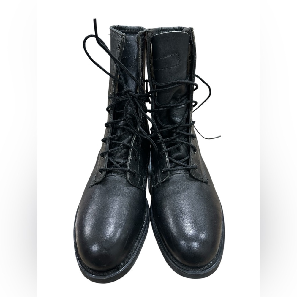 Vintage Biltrite ANSI Z-41 1990 Black Combat Steel Toe Military Boots Size 6M B5